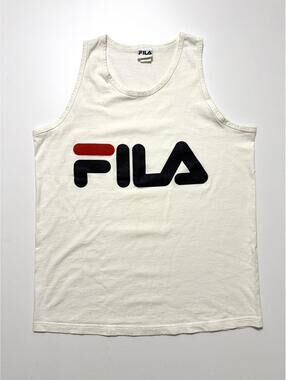 fila classic logo baggy tank top mens large